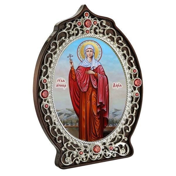 Ікона латунна "Свята мучениця Дарія" від компанії Іконна лавка - фото 1