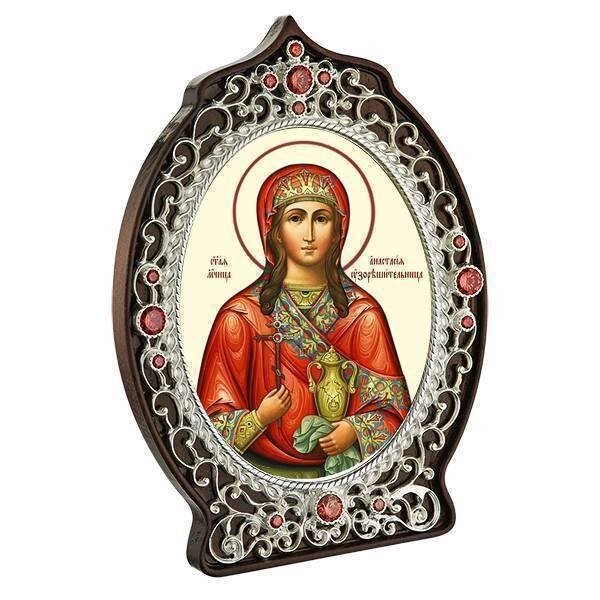 Ікона латунна "Свята великомучениця Анастасія" від компанії Іконна лавка - фото 1