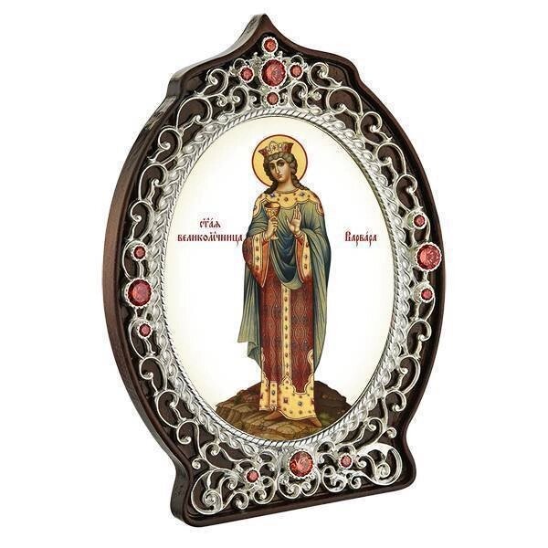 Ікона латунна "Свята великомучениця Варвара" від компанії Іконна лавка - фото 1