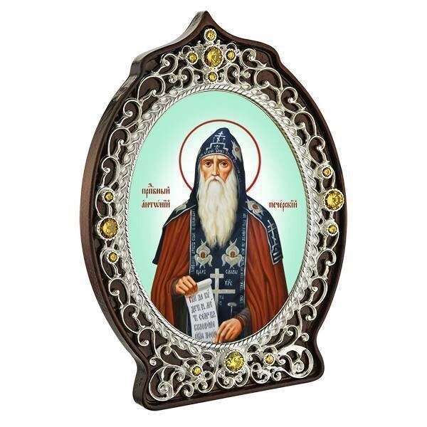 Ікона латунна "Святий преподобний Антоній Печерський" від компанії Іконна лавка - фото 1