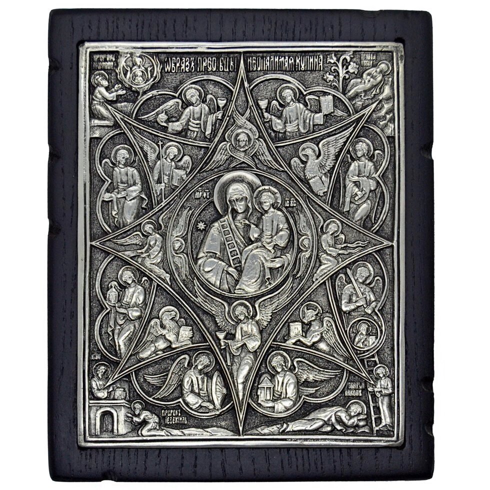 Ікона "Образ Пресвятая Богородица Неопалима Купина" в сріблі від компанії Іконна лавка - фото 1