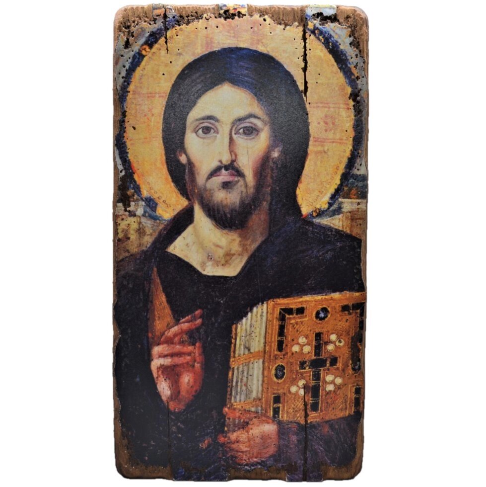 Ікона під старовину "Христос Пантократор" від компанії Іконна лавка - фото 1