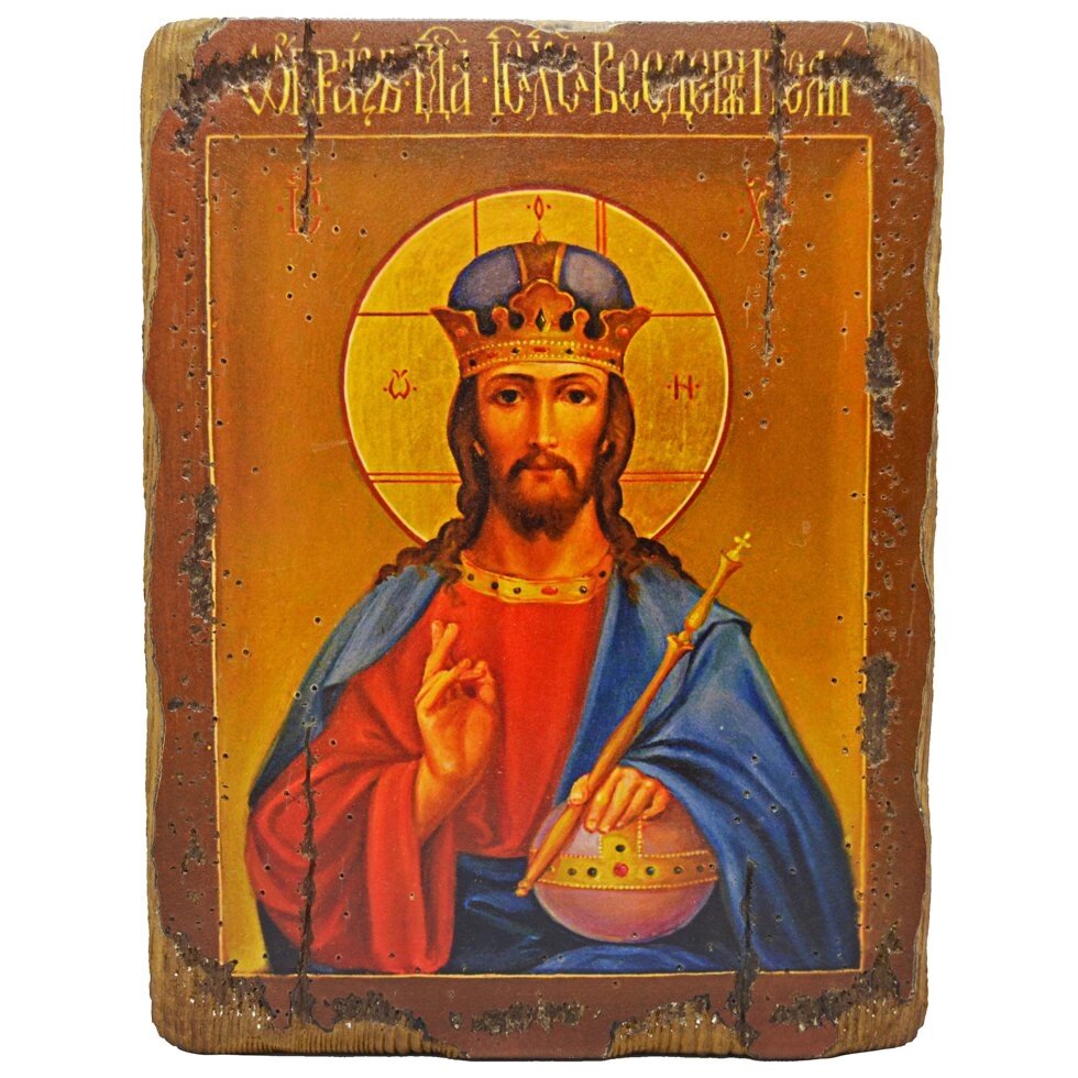 Ікона під старовину "Ісус Христос Господь Вседержитель" від компанії Іконна лавка - фото 1