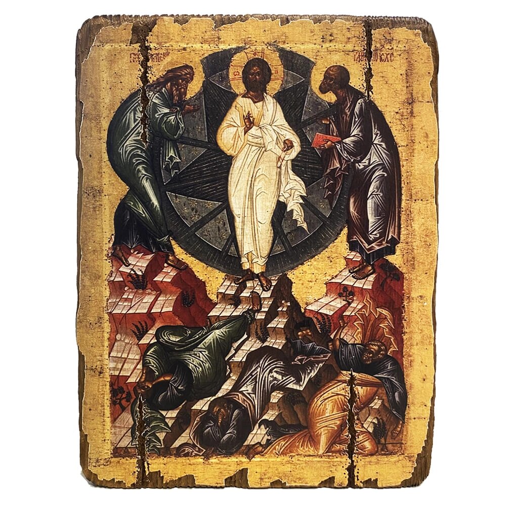 Ікона під старовину "Преображення Господнє" від компанії Іконна лавка - фото 1