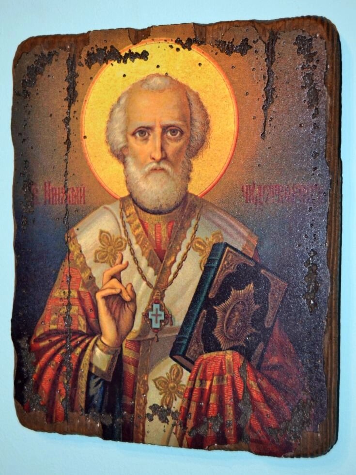 Ікона Святого Миколая Мирлікійського 30х20 см від компанії Іконна лавка - фото 1
