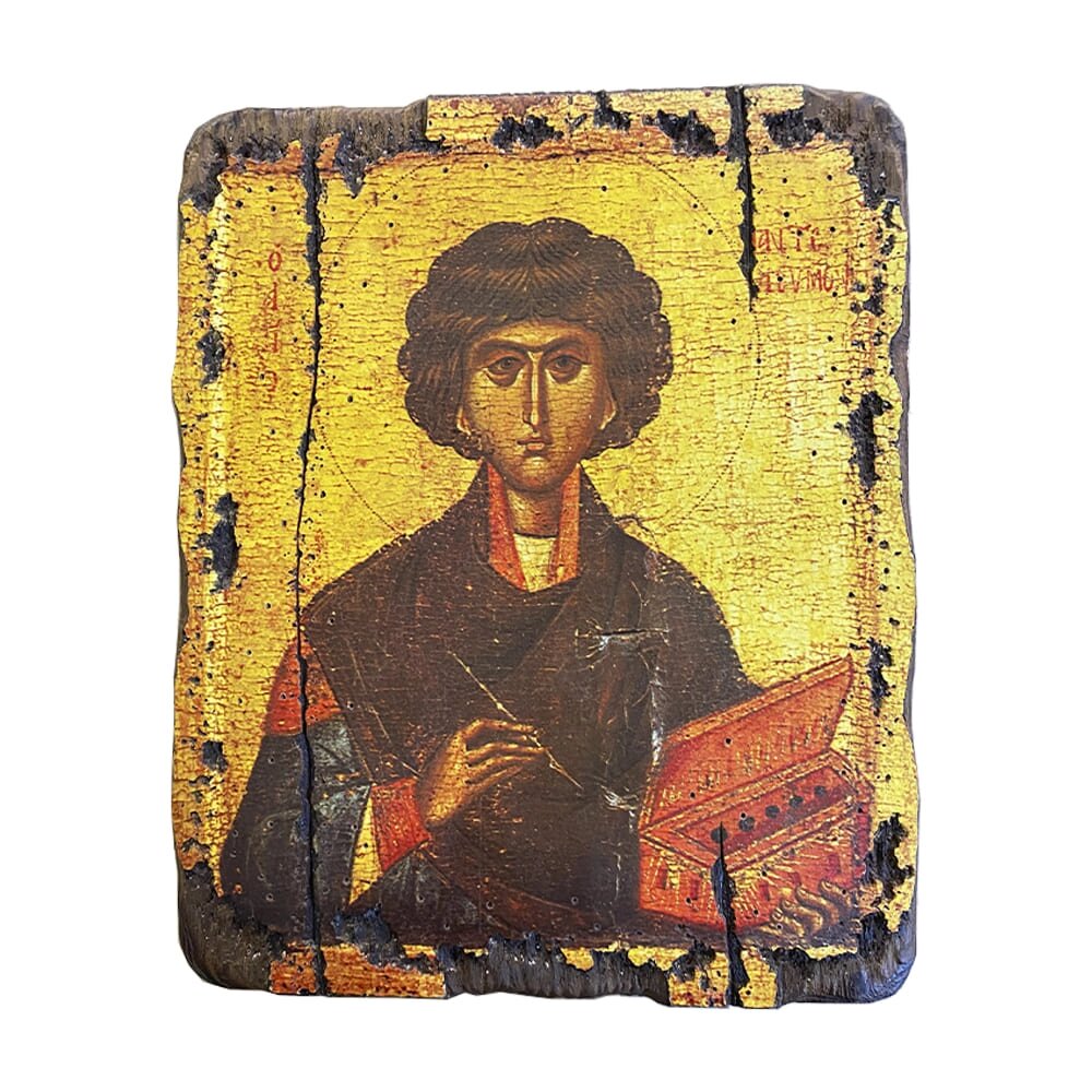 Ікона під старовину "Святий Пантелеймон" від компанії Іконна лавка - фото 1