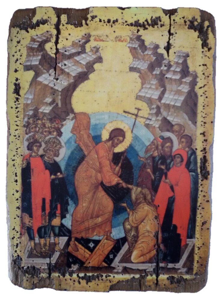 Ікона під старовину "Зішестя Христа в пекло" від компанії Іконна лавка - фото 1