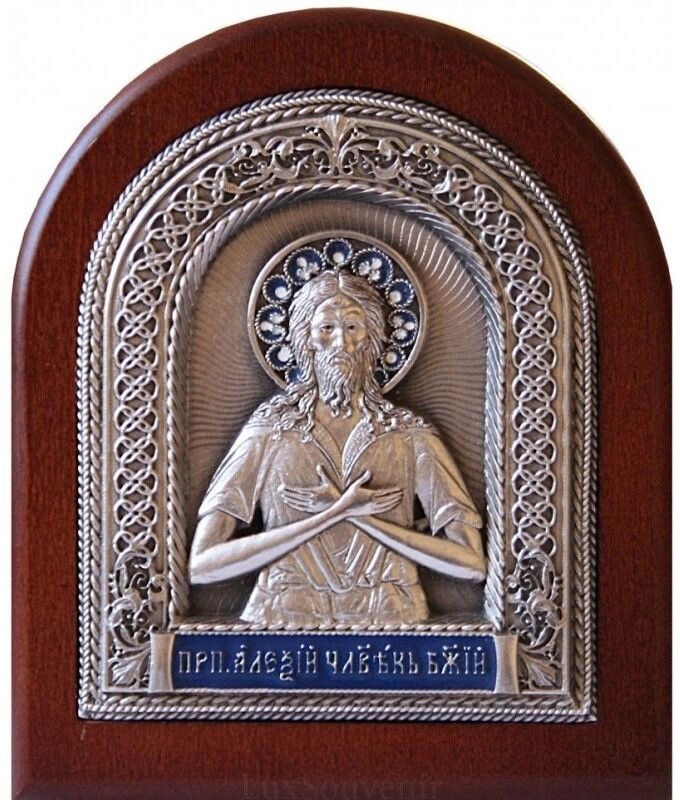 Ікона "Преподобний Алексій Божий чоловік" зі срібла від компанії Іконна лавка - фото 1