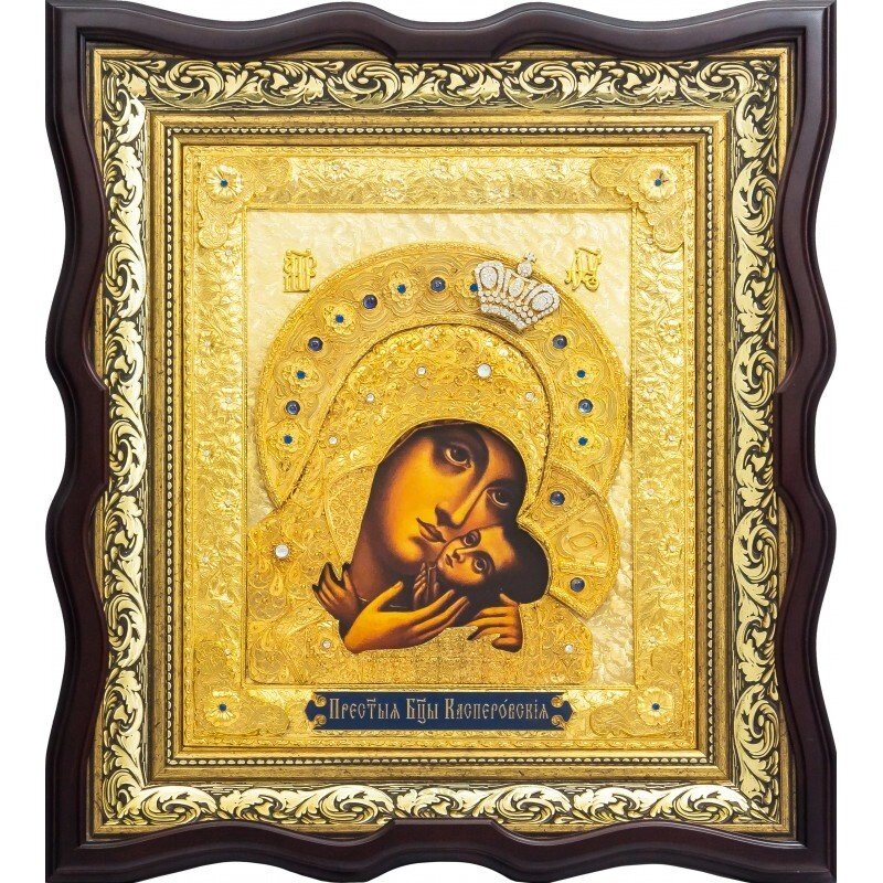 Ікона "Пресвята Богородиця Касперовська" зі срібла від компанії Іконна лавка - фото 1