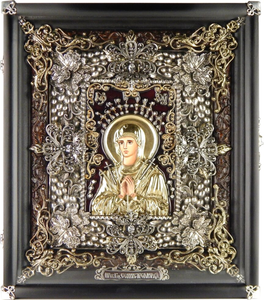 Ікона "Пресвята Богородиця Семистрільна" в кіоті від компанії Іконна лавка - фото 1