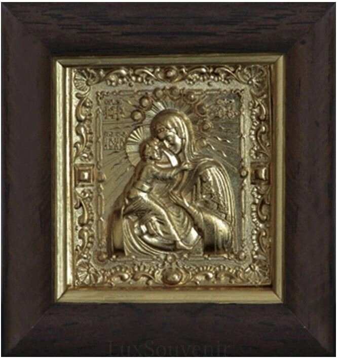 Ікона "Пресвята Богородиця Володимирська" зі срібла від компанії Іконна лавка - фото 1
