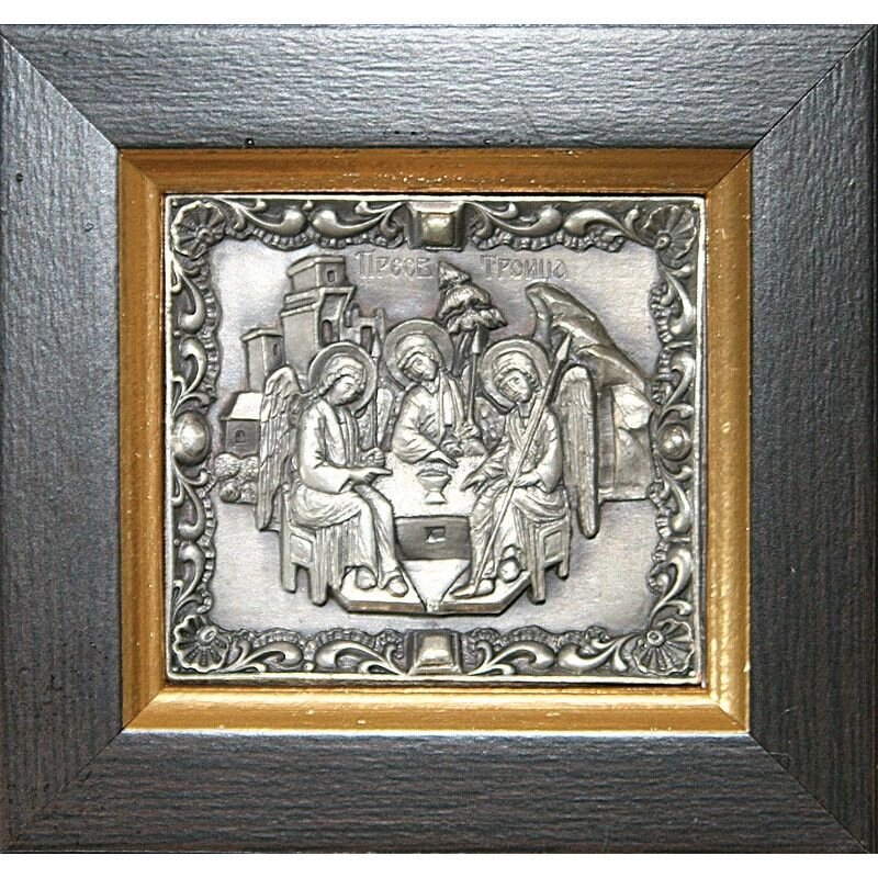 Ікона "Пресвята Трійця" зі срібла від компанії Іконна лавка - фото 1