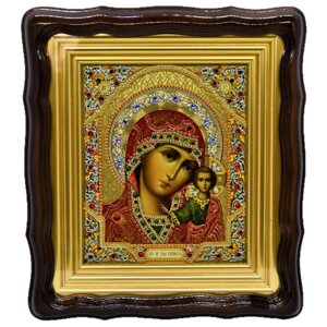 Ікона "Пресвята Богородиця Казанська" лист по склу
