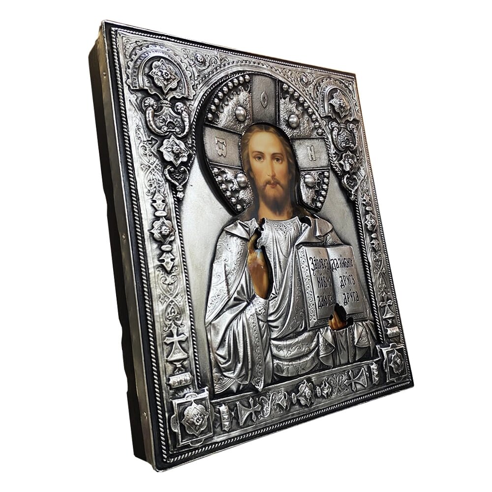 Ікона Спаситель зі срібла від компанії Іконна лавка - фото 1
