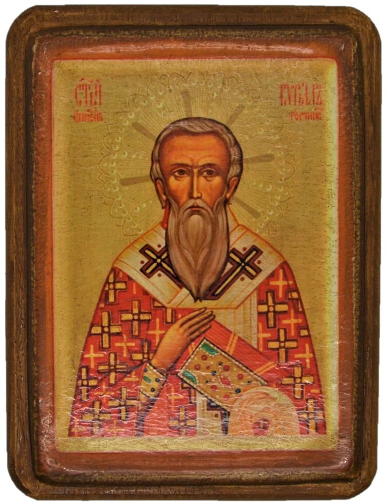 Ікона "Священномученик Кирило Гортинський" на дереві 20х15 см від компанії Іконна лавка - фото 1