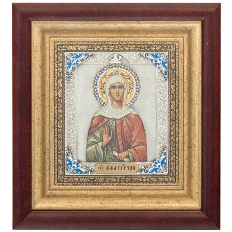 Ікона "Свята Анна Пророчиця" зі срібла 33х30см від компанії Іконна лавка - фото 1