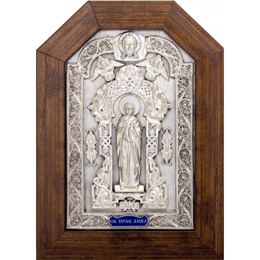 Ікона "Свята Анна" зі срібла від компанії Іконна лавка - фото 1
