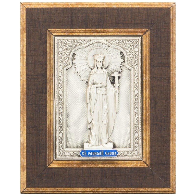 Ікона "Свята цариця Олена" зі срібла мала від компанії Іконна лавка - фото 1
