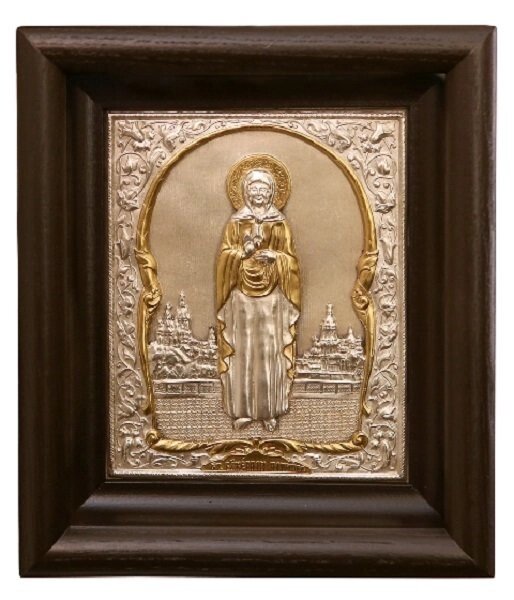 Ікона "Свята Матрона Московська" в мідному окладі від компанії Іконна лавка - фото 1
