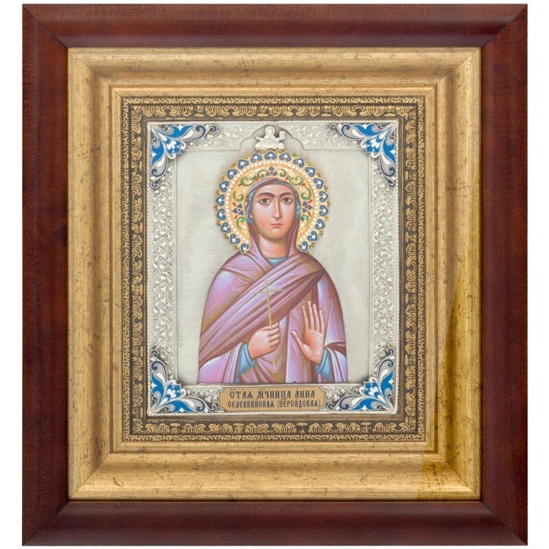 Ікона "Свята мучениця Анна Селевкійська (Перська)" зі срібла від компанії Іконна лавка - фото 1