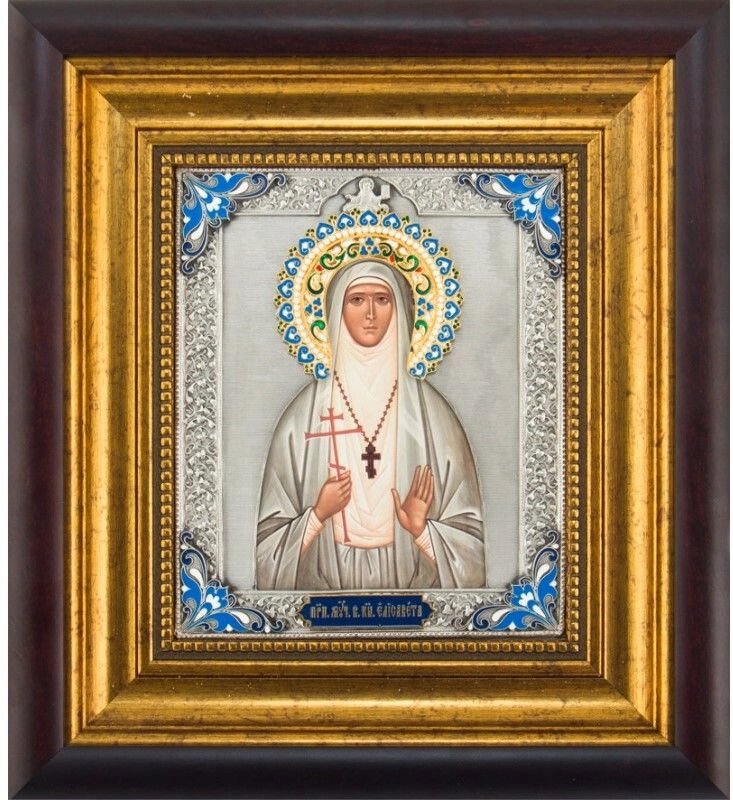 Ікона "Свята мучениця Єлисавета" зі срібла від компанії Іконна лавка - фото 1