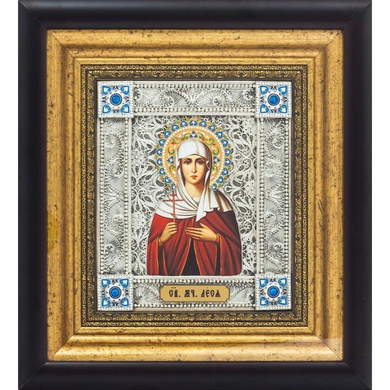 Ікона "Свята мучениця Леся" зі срібла від компанії Іконна лавка - фото 1