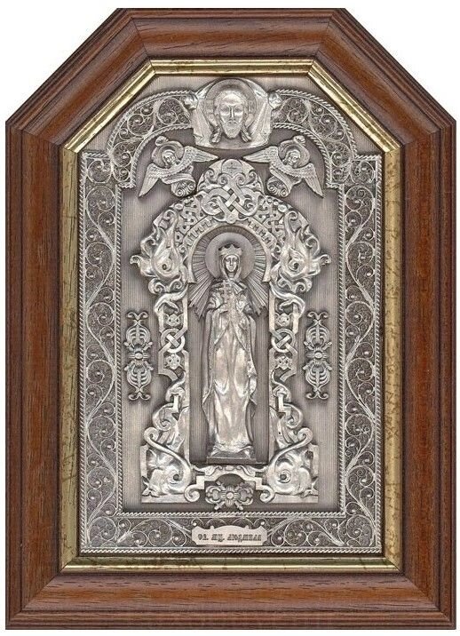 Ікона "Свята мучениця Людмила" зі срібла від компанії Іконна лавка - фото 1