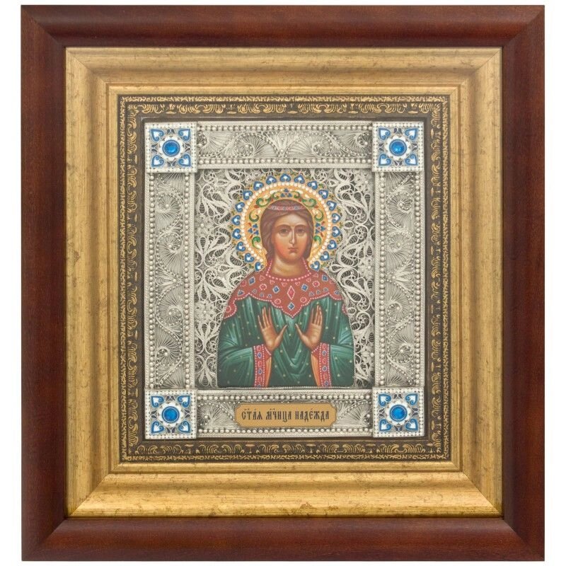Ікона "Свята мучениця Надія" зі срібла від компанії Іконна лавка - фото 1