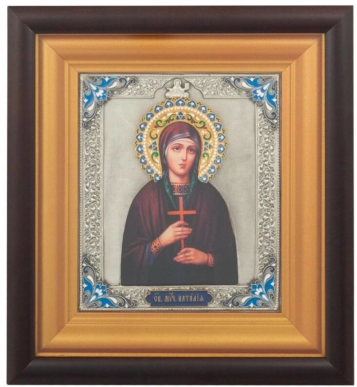 Ікона "Свята мучениця Наталія Нікомидійська" зі срібла від компанії Іконна лавка - фото 1