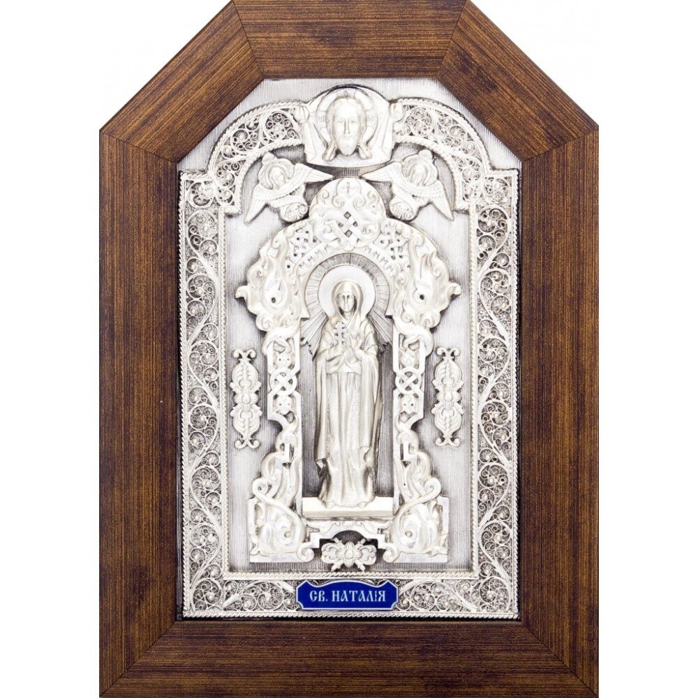 Ікона "Свята мучениця Наталія" зі срібла від компанії Іконна лавка - фото 1