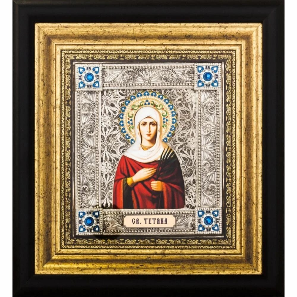 Ікона "Свята мучениця Тетяна" посріблена від компанії Іконна лавка - фото 1
