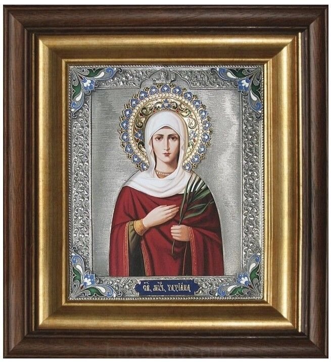 Ікона "Свята мучениця Тетяна" зі срібла 26х23см від компанії Іконна лавка - фото 1