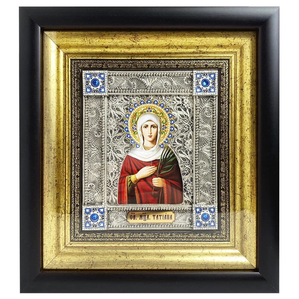 Ікона "Свята мучениця Тетяна" зі срібла від компанії Іконна лавка - фото 1