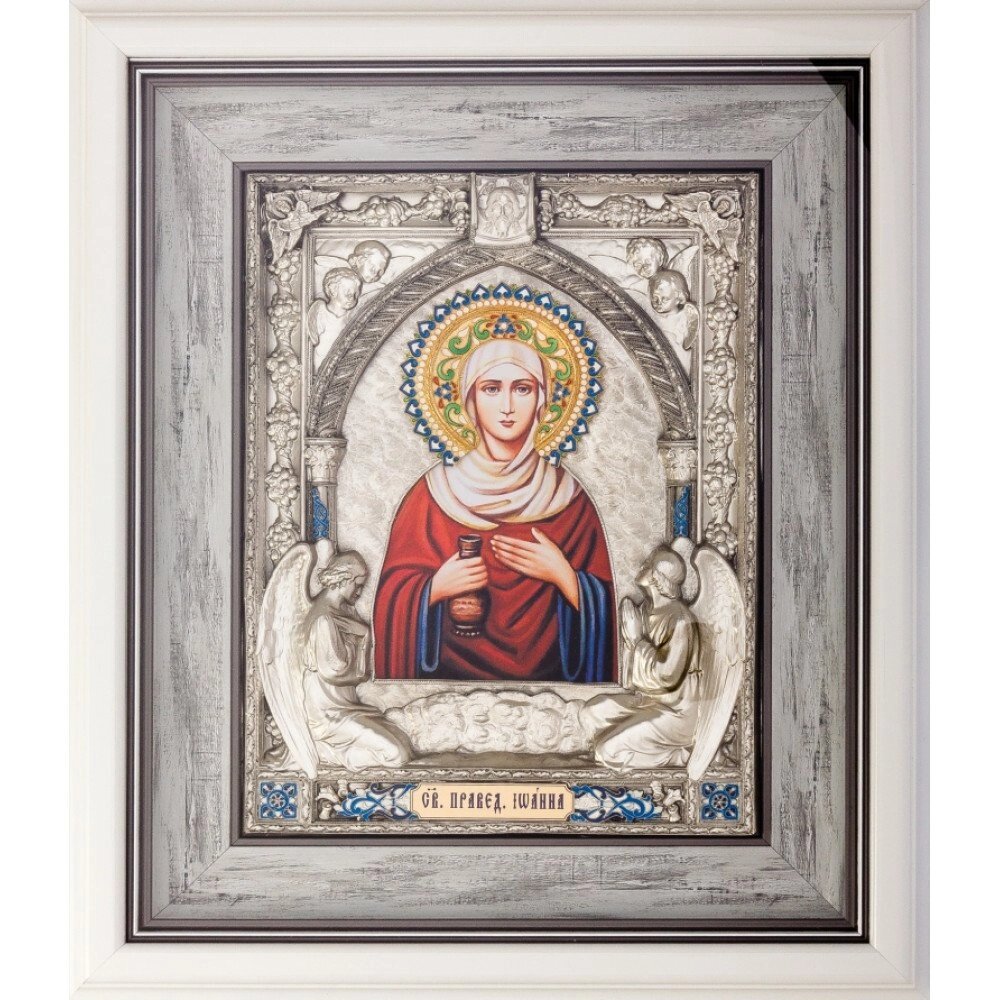 Ікона "Свята праведниця Іванна" зі срібла від компанії Іконна лавка - фото 1