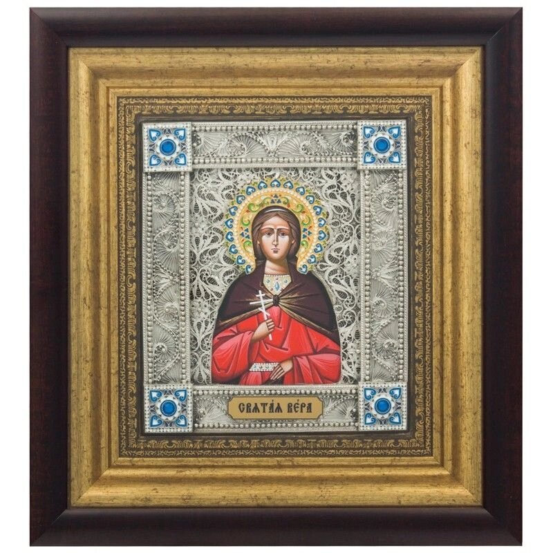 Ікона "Свята Віра" зі срібла від компанії Іконна лавка - фото 1