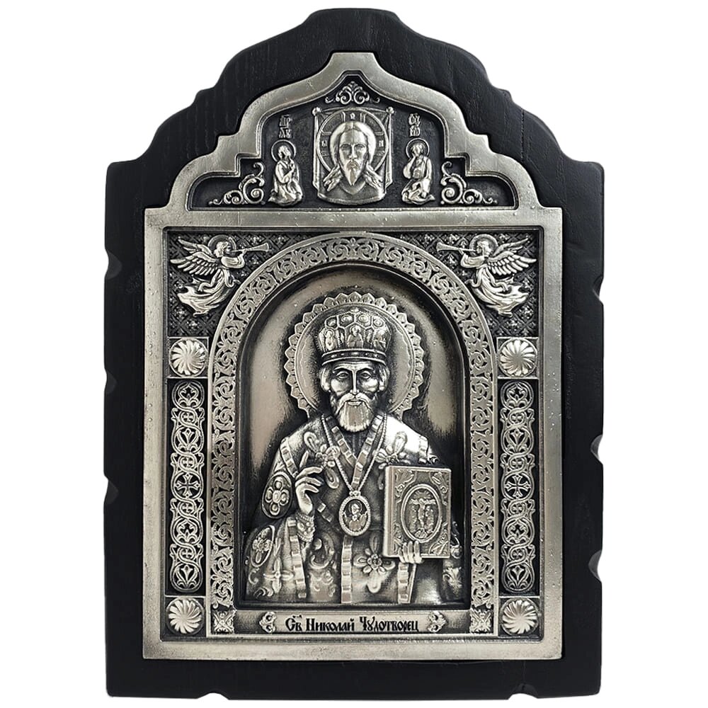 Ікона "Святитель Миколай Чудотворець" в сріблі від компанії Іконна лавка - фото 1