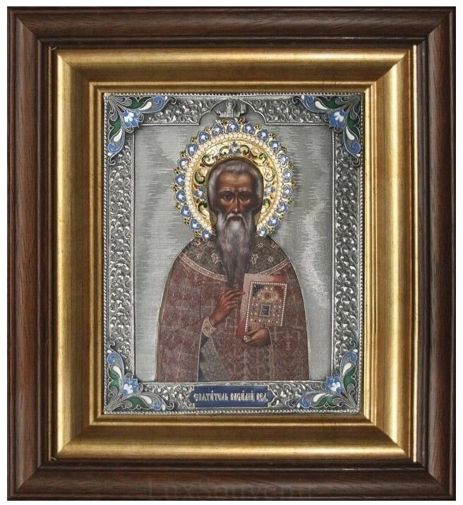 Ікона "Святитель Василь Великий" зі срібла від компанії Іконна лавка - фото 1