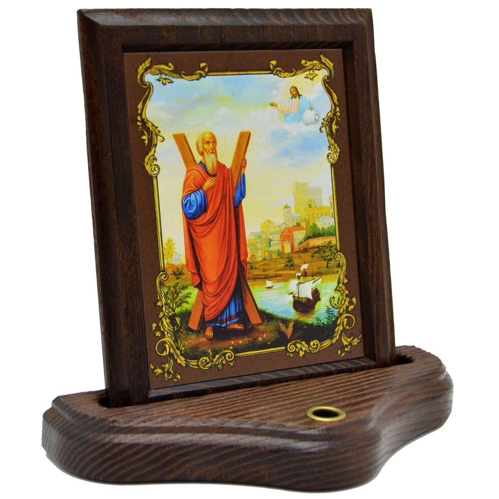 Ікона "Святий Андрій Первозванний" на підставці від компанії Іконна лавка - фото 1