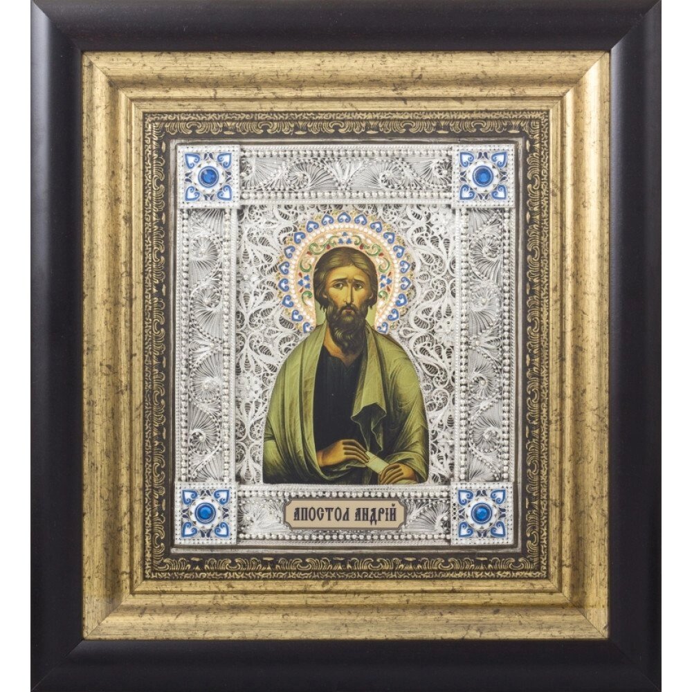Ікона "Святий апостол Андрій" з позолотою від компанії Іконна лавка - фото 1