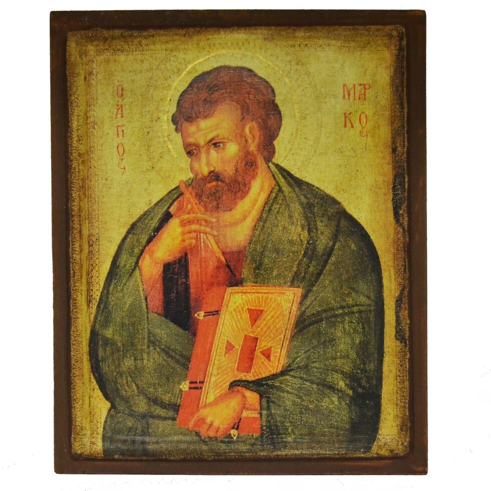 Ікона "Святий апостол Марк" на дереві 20х15 см від компанії Іконна лавка - фото 1