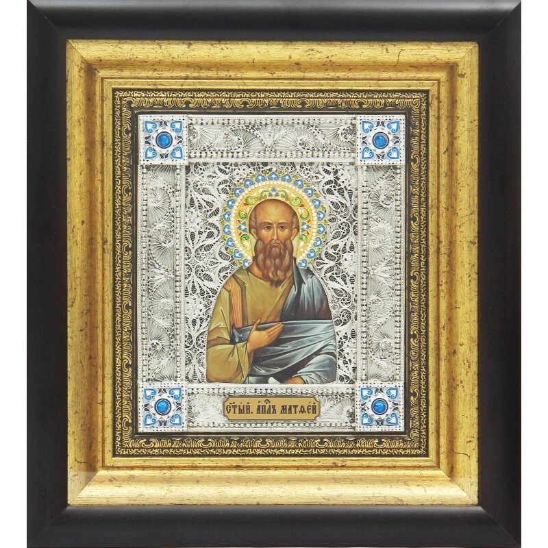 Ікона "Святий апостол Матвій" зі срібла від компанії Іконна лавка - фото 1