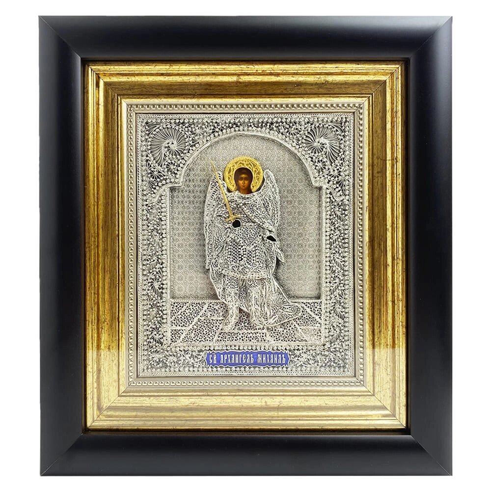 Ікона "Святий Архангел Михаїл" зі срібла від компанії Іконна лавка - фото 1