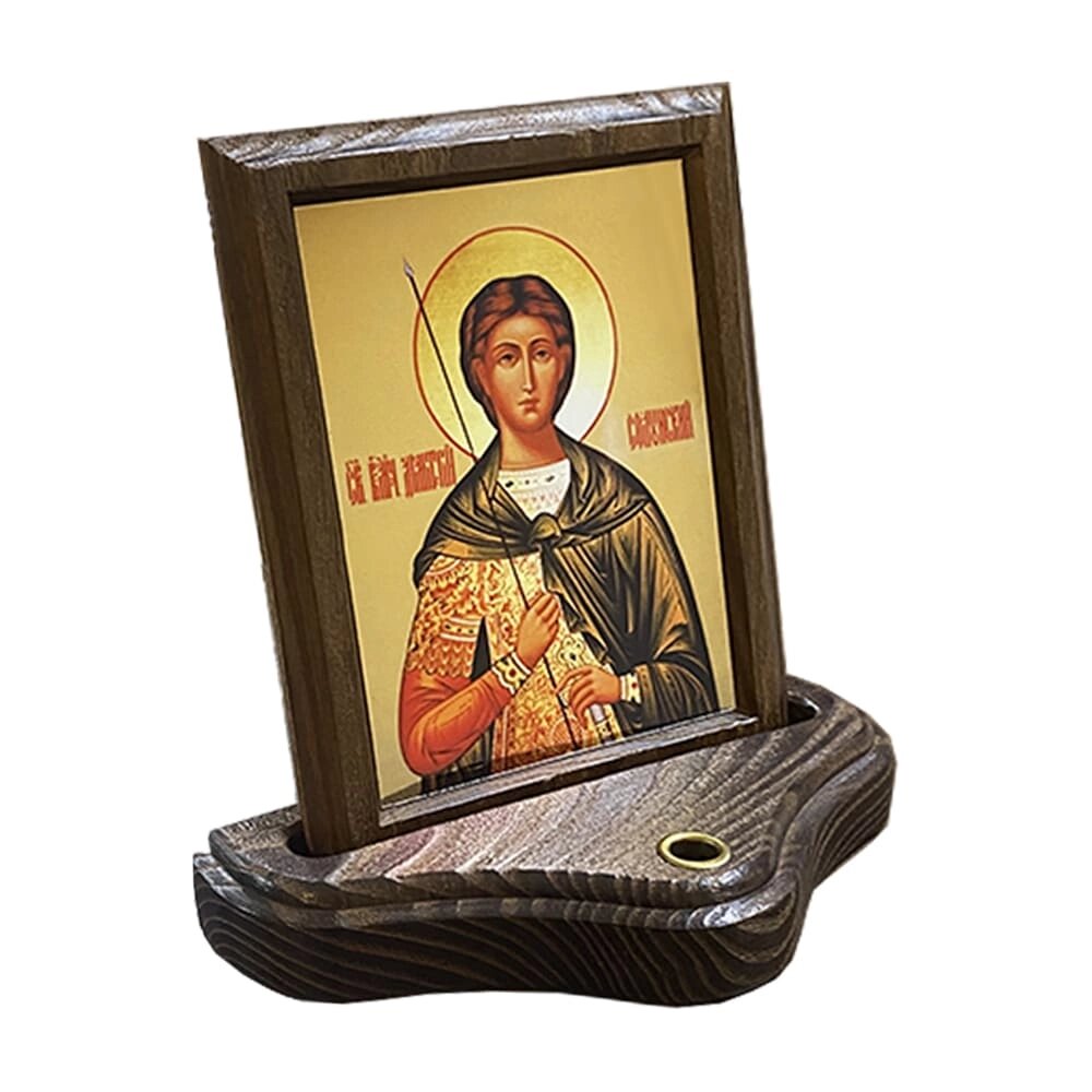 Ікона "Святий Дмитро" на підставці від компанії Іконна лавка - фото 1