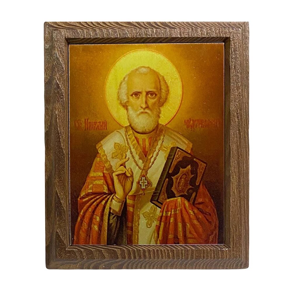 Ікона "Святий Миколай Чудотворець" на підставці від компанії Іконна лавка - фото 1