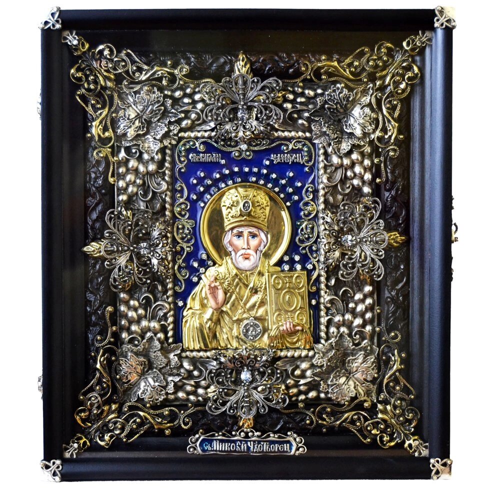 Ікона "Святий Миколай Чудотворець" в кіоті від компанії Іконна лавка - фото 1