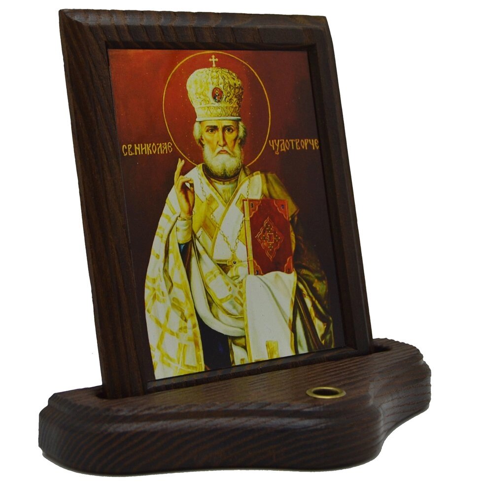 Ікона "Святий Миколай" на підставці від компанії Іконна лавка - фото 1