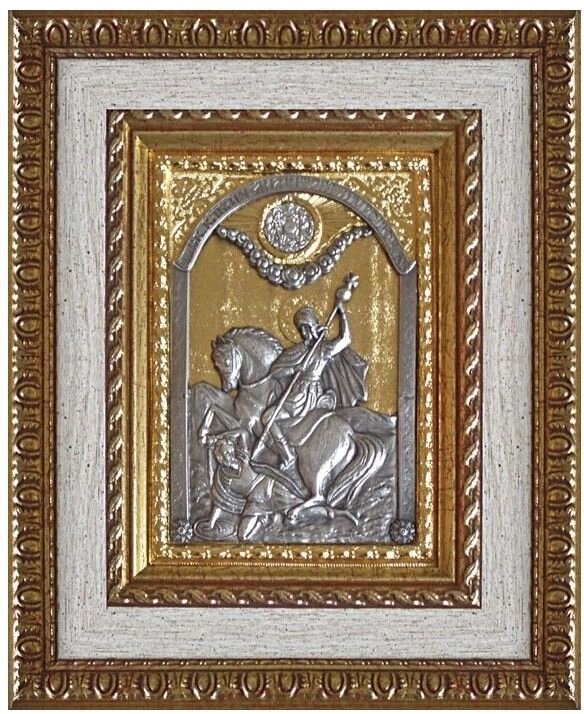 Ікона "Святий великомученик Дмитрій Солунський" зі срібла від компанії Іконна лавка - фото 1