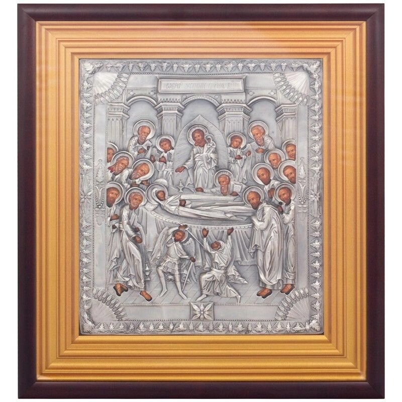 Ікона "Успіння Пресвятої Богородиці" зі срібла від компанії Іконна лавка - фото 1