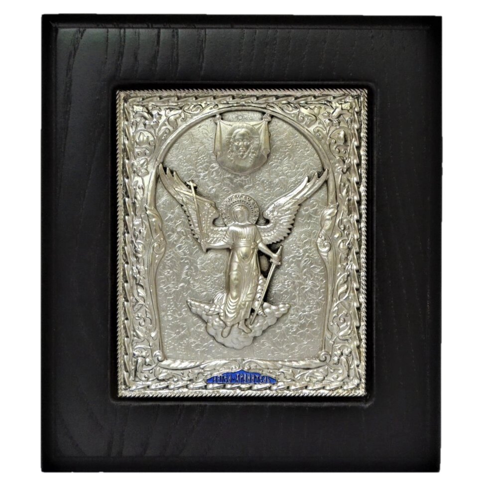 Ікона "Янгол Охоронець" зі срібла 16х14см від компанії Іконна лавка - фото 1