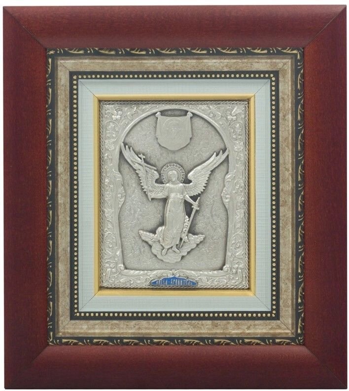 Ікона "Янгол Охоронець" зі срібла 21х18см від компанії Іконна лавка - фото 1